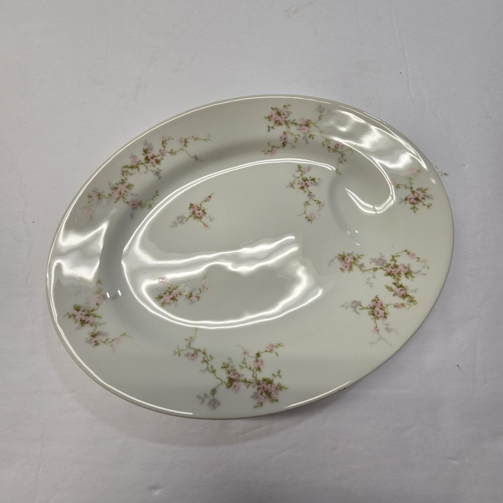 Antique Haviland Limoges Pink Rose Spray Sercing Platter 1925-1930 Porcelain